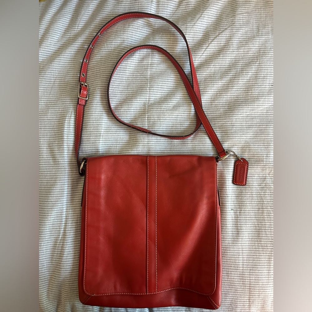 Orange Coach crossbody